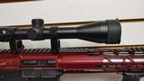 Lightly used Anderson AM15 7.62x39 16" barrel 10 round magadjustable stock 3-9x40 scope electric raspberry color - 20 of 25