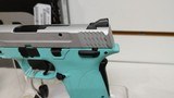 new Smith & Wesson M&P9 Shield EZ 3.62" barrel9mm Pistol with Robins Egg Blue Frame and Silver Slide - 5 of 20