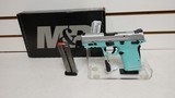 new Smith & Wesson M&P9 Shield EZ 3.62" barrel9mm Pistol with Robins Egg Blue Frame and Silver Slide - 1 of 20
