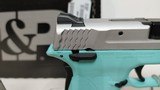 new Smith & Wesson M&P9 Shield EZ 3.62" barrel9mm Pistol with Robins Egg Blue Frame and Silver Slide - 15 of 20