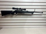Used Remington Model 597 22 mag 19" barrel black synthetic stock and forearm golden antler scope good condition - 17 of 20