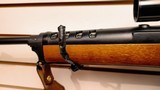 Used Ruger Mini-14 .223 20" barrel bushnell sharpshooter scope 1 30 round mag leather strap good condition - 3 of 24