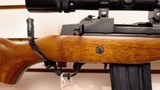 Used Ruger Mini-14 .223 20" barrel bushnell sharpshooter scope 1 30 round mag leather strap good condition - 15 of 24