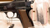 Browning Hi Power 9mm NATO original issue Bobbed Hammer military leaf sight factory box and manual 2 orig man 8 addt factory mags like new - 6 of 21