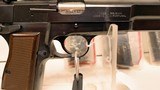 Browning Hi Power 9mm NATO original issue Bobbed Hammer military leaf sight factory box and manual 2 orig man 8 addt factory mags like new - 13 of 21