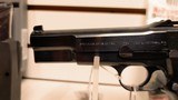 Browning Hi Power 9mm NATO original issue Bobbed Hammer military leaf sight factory box and manual 2 orig man 8 addt factory mags like new - 7 of 21