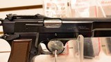 Browning Hi Power 9mm NATO original issue Bobbed Hammer military leaf sight factory box and manual 2 orig man 8 addt factory mags like new - 11 of 21