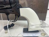 New Taylor 1873 Outlaw Legacy Blue Engraved 4.75" bbl .357 mag Ivory grips new condition - 11 of 13