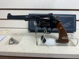 Used Smith & Wesson Model 14 38 spl 6" bbl blue with wood grips original box good condition - 1 of 19