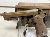 Used Beretta M9A3 9mm 5" bbl FDE threaded barrelammo can case 3 magazines manuals very good condition - 2 of 15
