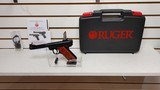 new Ruger MKIV HUNTER 22LR 5.5 BL FLTD 4017710+1RED HIVIZ FS 2 mags hard plastic case new condition - 1 of 16