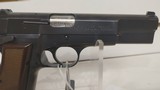 Used Browning Hi-Power 9mm 4 3/4" bbl fixed siteblue with browning grips 2 mags original box good condition - 4 of 24