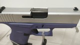 new Glock 43 G43 Apollo Custom Orchid Satin Aluminum USA MADE 3.39? 6+1 9MM MPN: ACG-57057 UPC: 850016570574 new in box - 13 of 19