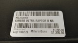new Kimber Stainless Ultra Raptor II .45ACP 3-inch 7rd Stainless new in hard plastic case - 20 of 20