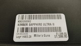 new Kimber Sapphire Ultra II Blue PVD / Satin Silver .45 ACP 3-inch 8Rd Night Sights KIM3200362 new in box - 20 of 20
