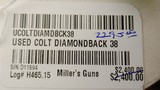 Un-Fired 1968 Colt Diamondback 38spl 2 1/2" bbl Original boxmanuals disable key mint condition - 20 of 20