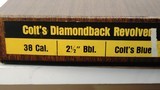 Un-Fired 1968 Colt Diamondback 38spl 2 1/2" bbl Original boxmanuals disable key mint condition - 19 of 20