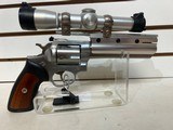 Used Ruger GP100 357 magnum 6" bbl stainless with two tone rubber grips good condition - 9 of 17