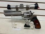 Used Ruger GP100 357 magnum 6" bbl stainless with two tone rubber grips good condition - 1 of 17