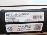 new P365 9MM BK/FDE 15+1 TACPAC 365-9-RTXR3-COY-TACPAC new in hard plastic case - 7 of 17