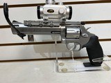 Used Taurus Tracker 357 6 1/2" bbl RD30 reddot scope black rubber grips stainless very good condition - 1 of 10