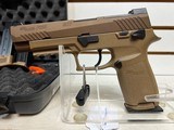 used SIG P320 M-17, 9mm, 4.7?, 17rd, SIGLITE NS, Coyote Tan original box good condition - 2 of 19