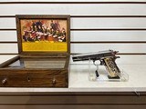 (M) COLT 1911 RHEIMS COMMEMORATIVE SEMI-AUTOMATIC PISTOL IN DISPLAY CASE. very good condtion - 1 of 18