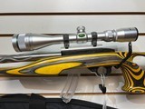 Used Ruger 10/22 VolQuart custom bbl 22 LR calib scope custom stock yellow/black 1 25 rnd mag very good condition - 3 of 12