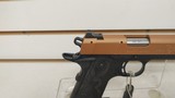 new Browning 1911 Black Label 22 LR, 3.25" Barrel, Copper Finish, Black Laminate Wood Grips, 10rd no box no manuals new condition - 14 of 18