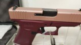new Glock 43X Special Edition - Black Cherry Rose Gold 9mm new in hard plastic case - 12 of 17