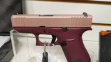 new Glock 43X Special Edition - Black Cherry Rose Gold 9mm new in hard plastic case - 5 of 17