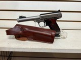 used S&W SW22 Victory Wood 5" threaded bbl leather holster very good condition - 1 of 14
