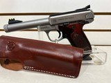 used S&W SW22 Victory Wood 5" threaded bbl leather holster very good condition - 2 of 14