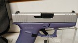 Lightly used Glock 43x Orchid 3 1/4" bbl2 10 rnd mags load assist tool hard case very good condition - 13 of 18