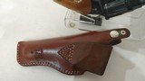 used Hi-Standard Sentinel 9 shot 22LR 4" bbl wood grips leather holster good condition - 20 of 22