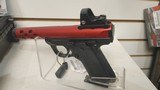 Ruger Mark IV 22/45 Lite Red Anodized Finish .22 LR 43946 new in box 2 in stock Leupold glasses included - 4 of 17