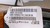 used Remington 1100 28 gauge 26" bbl fixed choke skeet very good condition factory custom wood - 25 of 25