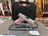USED Glock 42 - Stainless/Pink cerakote - NEVER FIRED