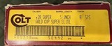 Colt .38 Gold Cup Super Elite Box and Paperwork