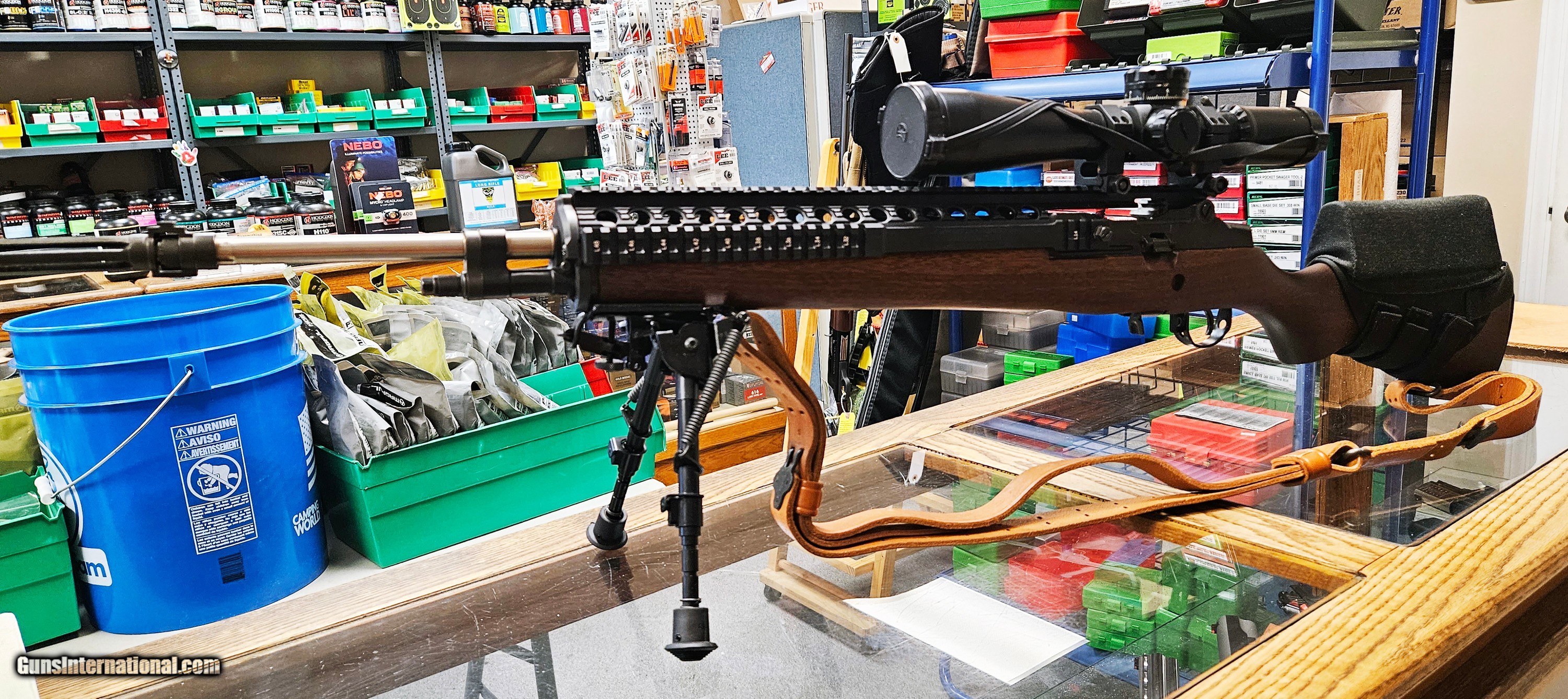 SPRINGFIELD M1a NATIONAL MATCH 7.62X51 STAINLESS TROY BATTLE RAIL ...