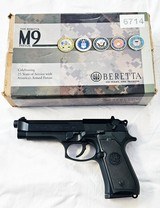 BEBERETTA M9 PISTOL COMMERCIAL CELEBRATING 25 YEARS OF SERVICE WITH AMERICA'S ARMED FORCES - 1 of 4