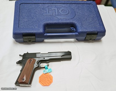 COLT GOVERNMENT MODEL 5" NATIONAL MATCH BARREL 38 SUPER. SERIES 70. ROYAL BLUE FINISH