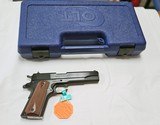 COLT GOVERNMENT MODEL 5" NATIONAL MATCH BARREL 38 SUPER. SERIES 70. ROYAL BLUE FINISH