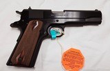 COLT GOVERNMENT MODEL 5" NATIONAL MATCH BARREL 38 SUPER. SERIES 70. ROYAL BLUE FINISH - 2 of 4