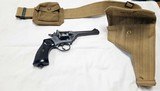 WEBLEY MARK IV 38 ENGLISH CALIBER REVOLVER COMPLETE WITH BELT AND HOLSTER VERY NICE! - 2 of 7