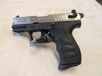 NEW WALTHER P22Q TACTICAL WITH NICKEL SLIDE - Image 2 of 4