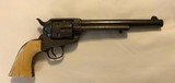 Colt 1873 SAA 44-40; FRONTIER SIX SHOOTER - ETCHED PANEL IS CLEAR; 7.5” barrel; Ivory Grips; Factory Letter - 6 of 20