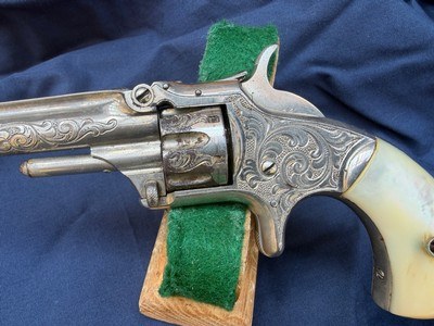 Smith and Wesson 1st Model Third issue Factory Engraved Pocket Revolver - Image 7 of 14