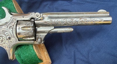 Smith and Wesson 1st Model Third issue Factory Engraved Pocket Revolver - Image 4 of 14