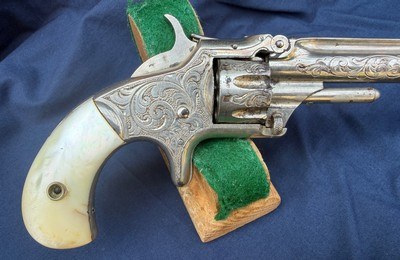 Smith and Wesson 1st Model Third issue Factory Engraved Pocket Revolver - Image 3 of 14